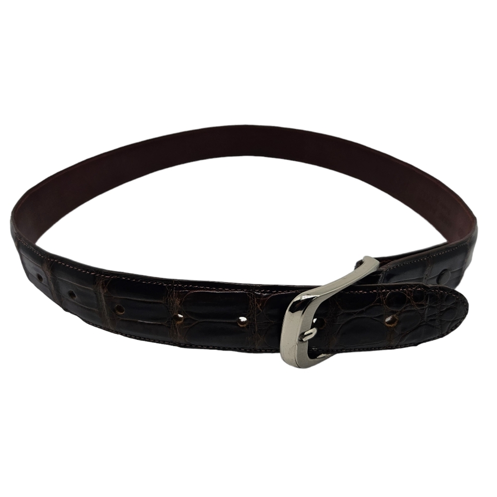 Pat Areias Genuine Alligator Leather Waist Belt Made In The USA Size 28